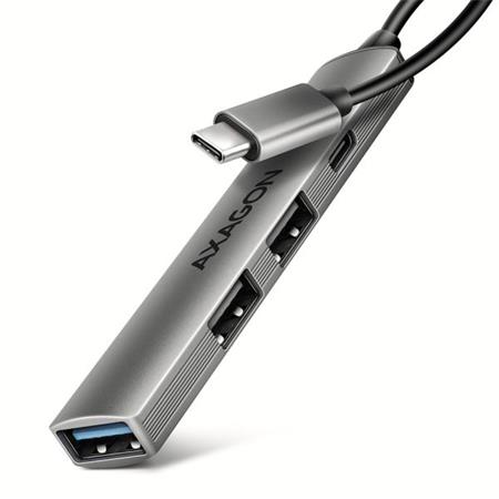 AXAGON HUE-STC, 4x USB ALU STRIP hub, 1x USB-A