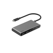 Belkin CONNECT 5v1 USB-C hub s dvojitým USB-C portem – stříbrný