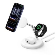 Belkin UltraCharge PRO 25w Qi2 3in1 Charging Stand White