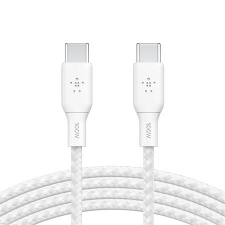 Belkin USB-C na USB-C kabel 100W, 2m, bílý -