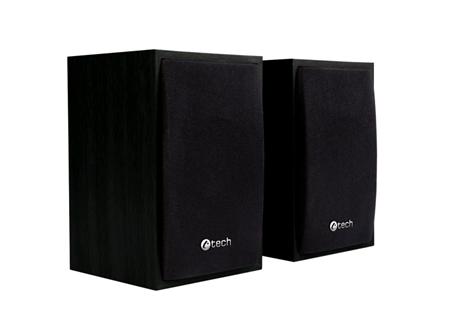 C-TECH reproduktory SPK-09, 2.0, dřevěné, černé,