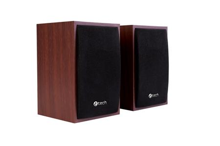 C-TECH reproduktory SPK-09, 2.0, dřevěné, USB