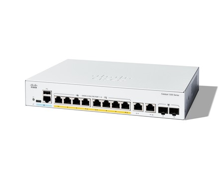 Cisco Catalyst 1200 8-port GE, PoE, Ext PS, 2x1G