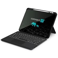 CONNECT IT TabCase podsvícená bezdrátová klávesnice s pouzdrem pro iPad 10.9" ČERNÁ
