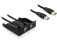 Delock 3,5" panel 2x USB 3.0 černý