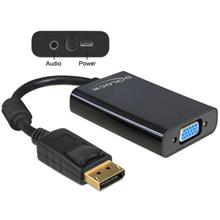 Delock Adaptér Displayport samec > VGA 15 pin samice + Audio + napájení