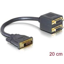 Delock adaptér DVI 25 samec > 2x DVI 25 samice