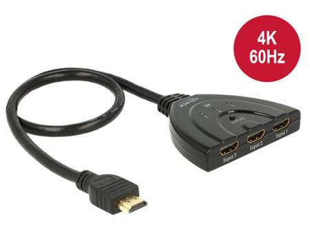 Delock Delock HDMI UHD Switch 3 x HDMI in > 1 x
