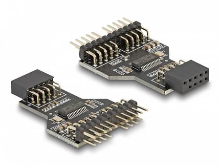 Delock Hub USB 2.0 z devítipinového zásuvkového