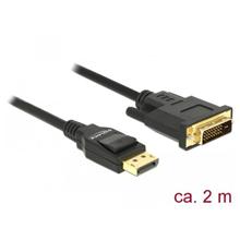 Delock Kabel Displayport 1.2 samec > DVI 24+1 samec pasivní 2 m černý