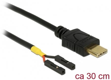 Delock Kabel USB Type-C™ samec > 2 x pin konektor