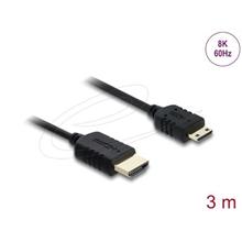Delock Koaxiální kabel High Speed HDMI HDMI samec na Mini HDMI samec 8K 60 Hz 3 m