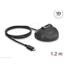 Delock Magnetická základna ze zásuvky USB Typ-A na zástrčku USB Type-C™, s dokovacím kabelem 10 Gbps, délky 1,2 m