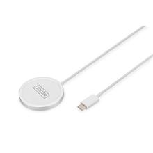 DIGITUS Bezdrátová nabíjecí podložka, magnetická 15W, kompatibilní s MagSafe