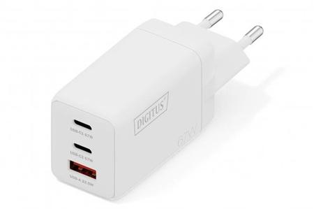 DIGITUS USB Nabíječka GaN 67W, 2x USB-C, 1x
