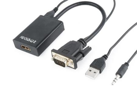GEMBIRD adaptér VGA na HDMI, 0,15 m,
