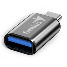 Genius ACC-C2A, Redukce, USB 3.0, USB typ C na USB typ A, kovově šedá