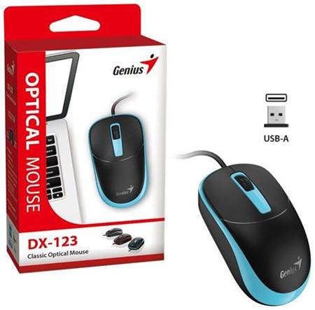 Genius DX-123 Myš, drátová, optická, 1200DPI, 3