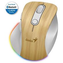 Genius Ergo 9000S Pro Myš, bezdrátová, optická, 2400DPI, 6 tlačítek, Bluetooth, 2,4GHz, USB-C nabíjení, tichá, 7bar.pod