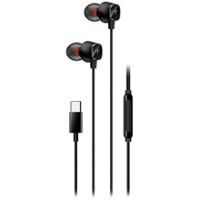 Genius HS-M368,Headset, drátový, do uší, mikrofon, ovládání hlasitosti, USB-C, černý