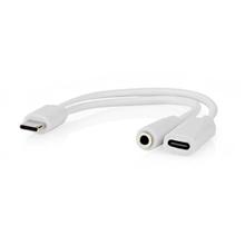 Nedis CCGB64922WT01 - USB-C Adaptér| | USB-C™ Zástrčka | USB-C™ Zásuvka / 3,5 mm Zásuvka | 0.10 m | Kulatý | Poniklovan