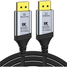 PremiumCord 8K Optický DisplayPort 1.4 přípojný kabel M/M, zlacené zastříknuté konektory, 20m