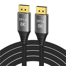 PremiumCord DisplayPort 1.4 přípojný kabel 32,4Gbit/s, rozlišení 8K, kovové a zlacené konektory, 1m