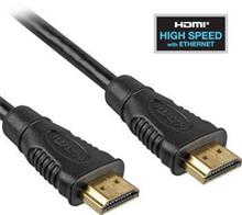 PremiumCord HDMI High Speed + Ethernet kabel, zlacené konektory, 1,5m