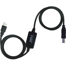 PremiumCord USB 2.0 repeater a propojovací kabel A/M-B/M 20m