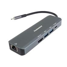 PremiumCord USB-C na HDMI + 2x USB3.2 + PD 100W+ RJ45 10/100/1000Mbps adaptér
