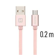 SWISSTEN DATA CABLE USB / MICRO USB TEXTILE 0,2M