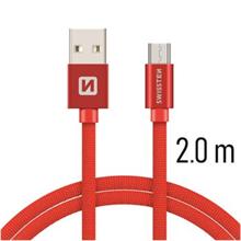 SWISSTEN DATA CABLE USB / MICRO USB TEXTILE 2,0M