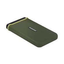 Transcend ESD380C 500GB USB 3.2 Gen 2x2 (USB-C) Externí Anti-Shock SSD disk (3D TLC), 2000MB/R, 2000MB/W, armádní zelen